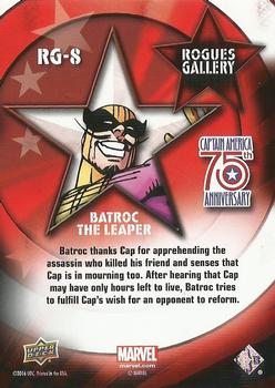 2016 Upper Deck Captain America 75th Anniversary - Rogues Gallery #RG-8 Batroc the Leaper Back