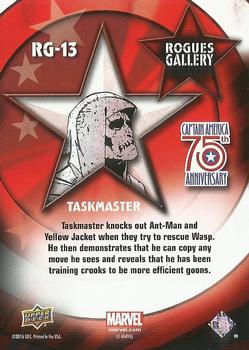 2016 Upper Deck Captain America 75th Anniversary - Rogues Gallery #RG-13 Taskmaster Back
