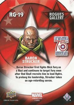 2016 Upper Deck Captain America 75th Anniversary - Rogues Gallery #RG-19 Baron Strucker Back