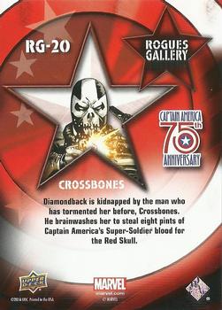 2016 Upper Deck Captain America 75th Anniversary - Rogues Gallery #RG-20 Crossbones Back