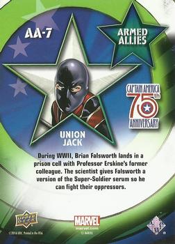 2016 Upper Deck Captain America 75th Anniversary - Armed Allies #AA-7 Union Jack Back