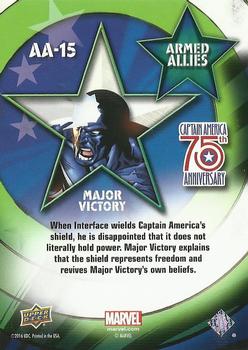 2016 Upper Deck Captain America 75th Anniversary - Armed Allies #AA-15 Major Victory Back