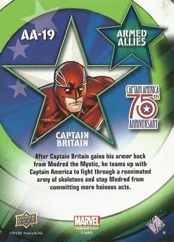 2016 Upper Deck Captain America 75th Anniversary - Armed Allies #AA-19 Captain Britain Back