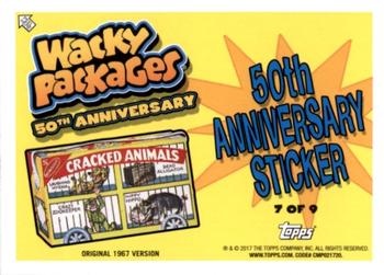 2017 Topps Wacky Packages 50th Anniversary - Blue #7 Cracked Animals Back