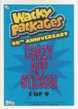 2017 Topps Wacky Packages 50th Anniversary - Blue #1 Candy Cru$$$h Velvet Back