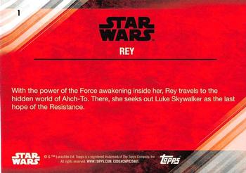 2017 Topps Star Wars: The Last Jedi - Blue #1 Rey Back