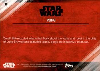2017 Topps Star Wars: The Last Jedi - Blue #10 Porg Back