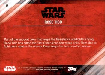 2017 Topps Star Wars: The Last Jedi - Blue #17 Rose Tico Back