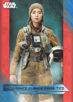 2017 Topps Star Wars: The Last Jedi - Blue #19 Resistance Gunner Paige Tico Front