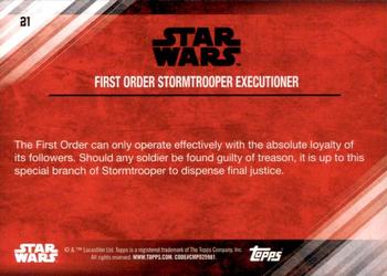 2017 Topps Star Wars: The Last Jedi - Blue #21 First Order Stormtrooper Executioner Back