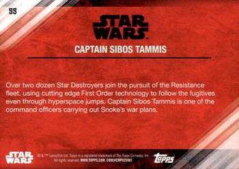 2017 Topps Star Wars: The Last Jedi - Blue #55 Captain Sibos Tammis Back