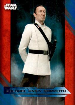 2017 Topps Star Wars: The Last Jedi - Blue #56 Colonel Ansiv Garmuth Front