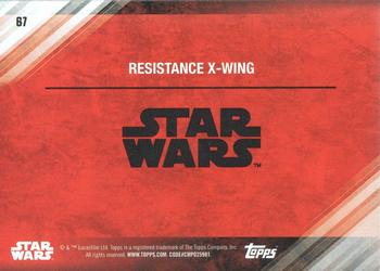 2017 Topps Star Wars: The Last Jedi - Blue #67 Resistance X-Wing Back