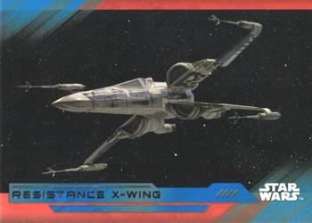 2017 Topps Star Wars: The Last Jedi - Blue #67 Resistance X-Wing Front