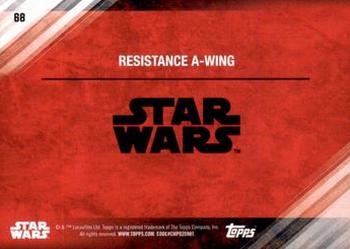 2017 Topps Star Wars: The Last Jedi - Blue #68 Resistance A-wing Back