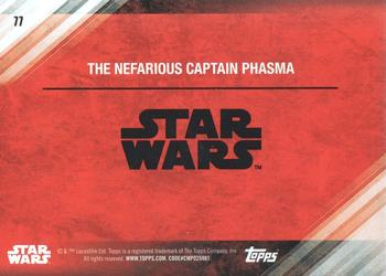 2017 Topps Star Wars: The Last Jedi - Blue #77 The Nefarious Captain Phasma Back
