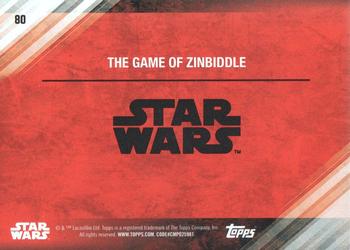 2017 Topps Star Wars: The Last Jedi - Blue #80 The Game of Zinbiddle Back