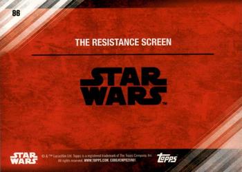 2017 Topps Star Wars: The Last Jedi - Blue #86 The Resistance Screen Back