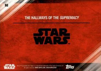 2017 Topps Star Wars: The Last Jedi - Blue #92 The Hallways of the Supremacy Back