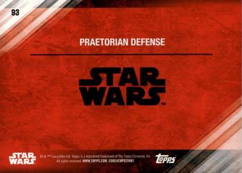 2017 Topps Star Wars: The Last Jedi - Blue #93 Praetorian Defense Back