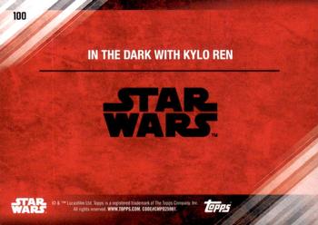 2017 Topps Star Wars: The Last Jedi - Blue #100 In the dark with Kylo Ren Back