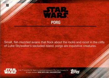 2017 Topps Star Wars: The Last Jedi - Green #10 Porg Back