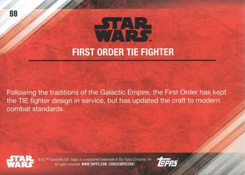 2017 Topps Star Wars: The Last Jedi - Green #69 First Order TIE Fighter Back