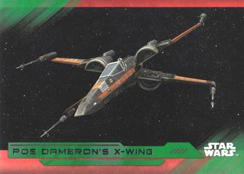 2017 Topps Star Wars: The Last Jedi - Green #71 Poe Dameron's X-wing Front