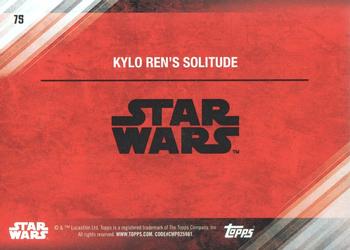 2017 Topps Star Wars: The Last Jedi - Green #75 Kylo Ren's Solitude Back