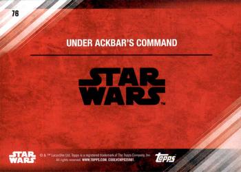 2017 Topps Star Wars: The Last Jedi - Green #76 Under Ackbar's Command Back