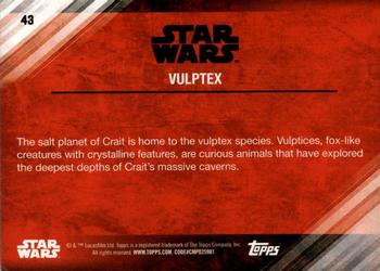 2017 Topps Star Wars: The Last Jedi - Purple #43 Vulptex Back