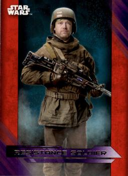 2017 Topps Star Wars: The Last Jedi - Purple #48 Resistance Soldier Front