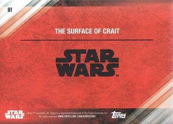 2017 Topps Star Wars: The Last Jedi - Purple #91 The Surface of Crait Back