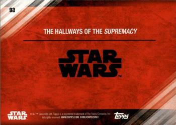 2017 Topps Star Wars: The Last Jedi - Purple #92 The Hallways of the Supremacy Back