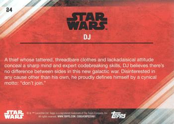 2017 Topps Star Wars: The Last Jedi - Red #24 DJ Back