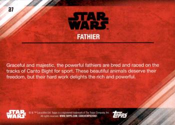 2017 Topps Star Wars: The Last Jedi - Red #27 Fathier Back