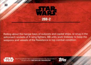2017 Topps Star Wars: The Last Jedi - Red #33 2BB-2 Back