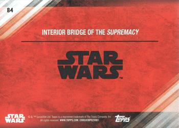 2017 Topps Star Wars: The Last Jedi - Red #84 Interior Bridge of the Supremacy Back