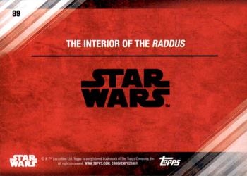 2017 Topps Star Wars: The Last Jedi - Red #89 The Interior of the Raddus Back