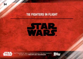 2017 Topps Star Wars: The Last Jedi - Red #94 TIE Fighters in Flight Back