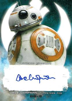 2017 Topps Star Wars: The Last Jedi - Autographs #A-DC Dave Chapman Front