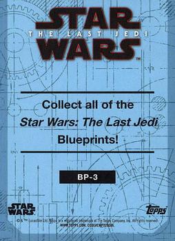2017 Topps Star Wars: The Last Jedi - Blueprints and Schematics #BP-3 A-Wing Interceptor Back