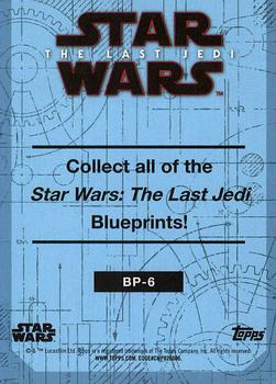 2017 Topps Star Wars: The Last Jedi - Blueprints and Schematics #BP-6 BB-8 Back