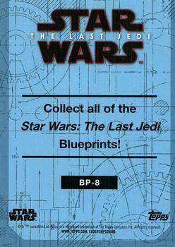 2017 Topps Star Wars: The Last Jedi - Blueprints and Schematics #BP-8 Kylo Ren's TIE Fighter Back