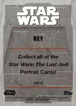 2017 Topps Star Wars: The Last Jedi - Character Portraits #CP-2 Rey Back