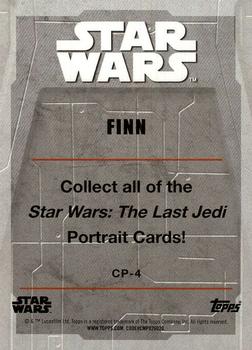 2017 Topps Star Wars: The Last Jedi - Character Portraits #CP-4 Finn Back