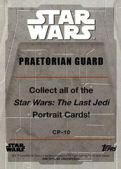 2017 Topps Star Wars: The Last Jedi - Character Portraits #CP-10 Praetorian Guard Back