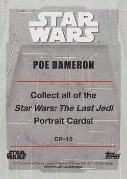2017 Topps Star Wars: The Last Jedi - Character Portraits #CP-15 Poe Dameron Back