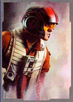 2017 Topps Star Wars: The Last Jedi - Character Portraits Silver #CP-15 Poe Dameron Front