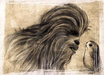 2017 Topps Star Wars: The Last Jedi - Star Wars The Last Jedi: Illustrated #SWI-3 Chewbacca Front
